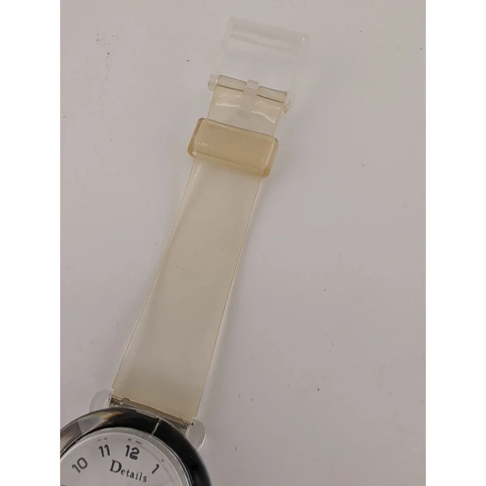 Vintage Details Women's Watch 3D Rose Rotating Seconds Hands Clear Case- Works